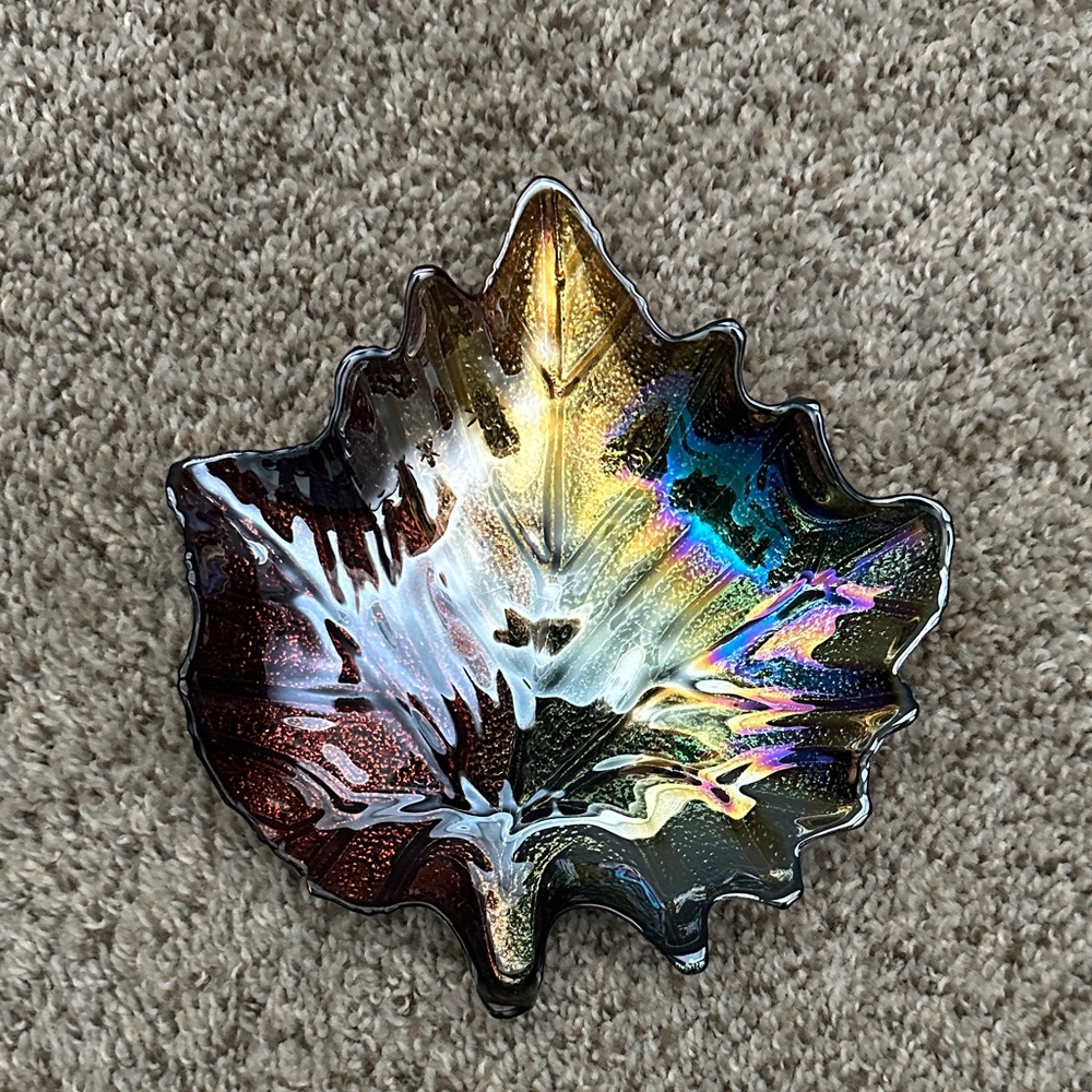 Yankee Candle Iridescent Leaf 🍁 Jar Candle Tray